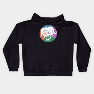 Skull Jester Laughing Pinwheel Kids Hoodie